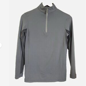 TAILORED SPORTSMAN Grey Sun Shirt Small Mesh Arms Equestrian Top